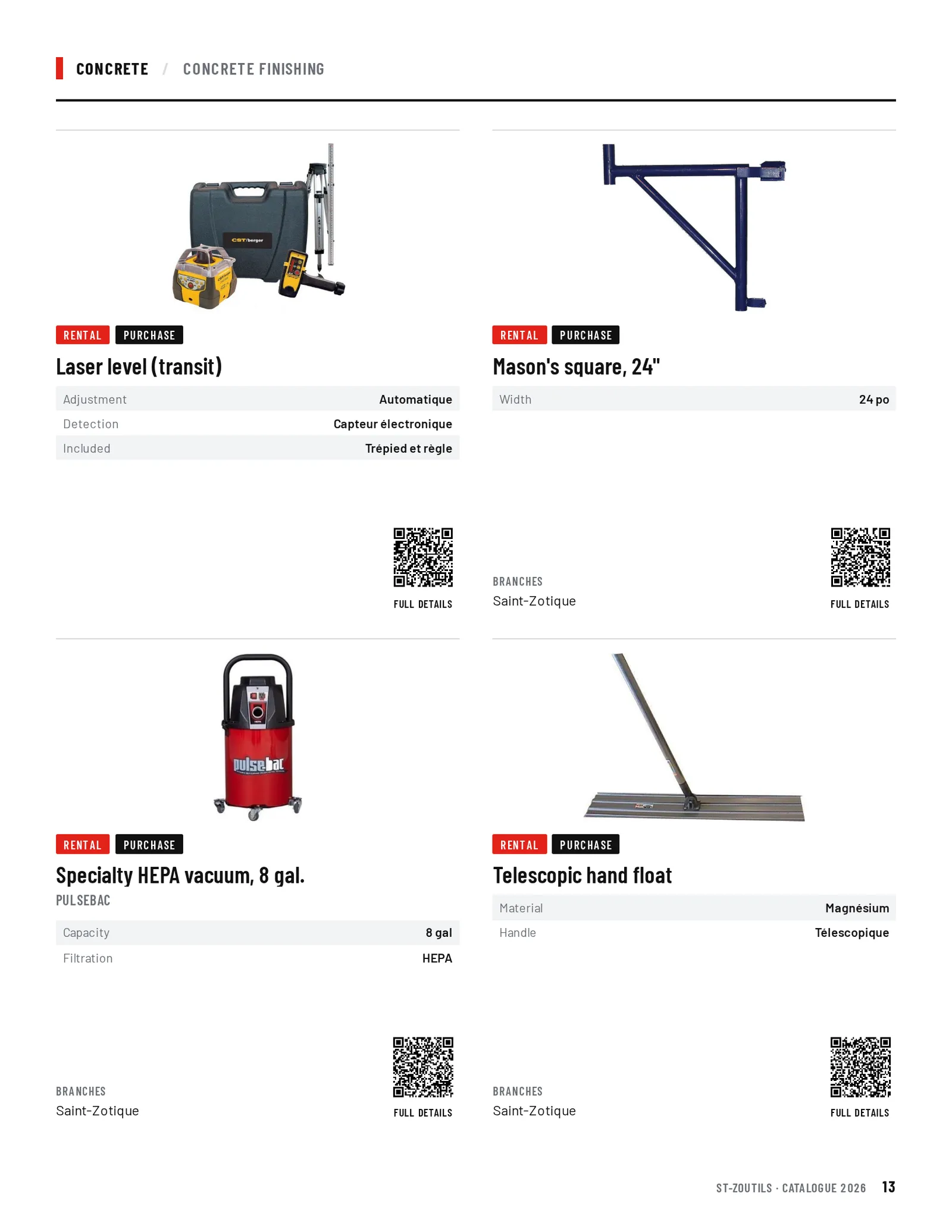 Concrete: 4 tools