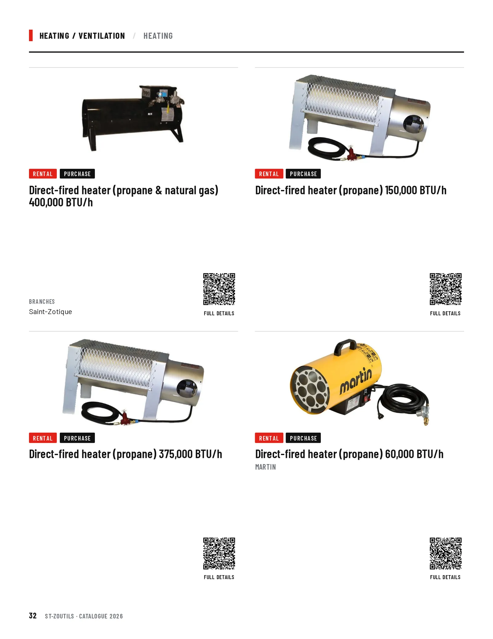 Heating / Ventilation: 4 tools