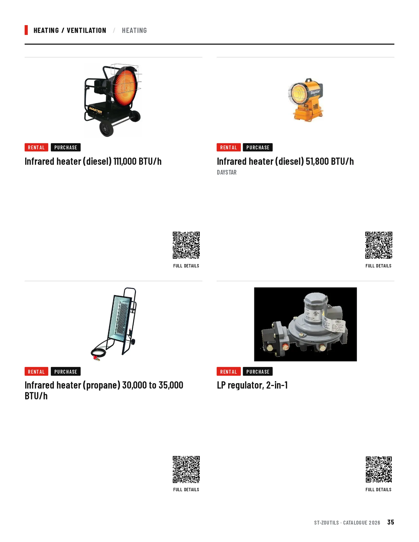 Heating / Ventilation: 4 tools