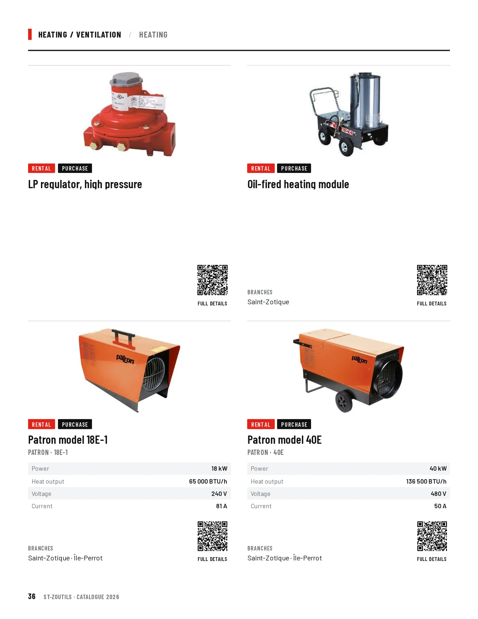 Heating / Ventilation: 4 tools