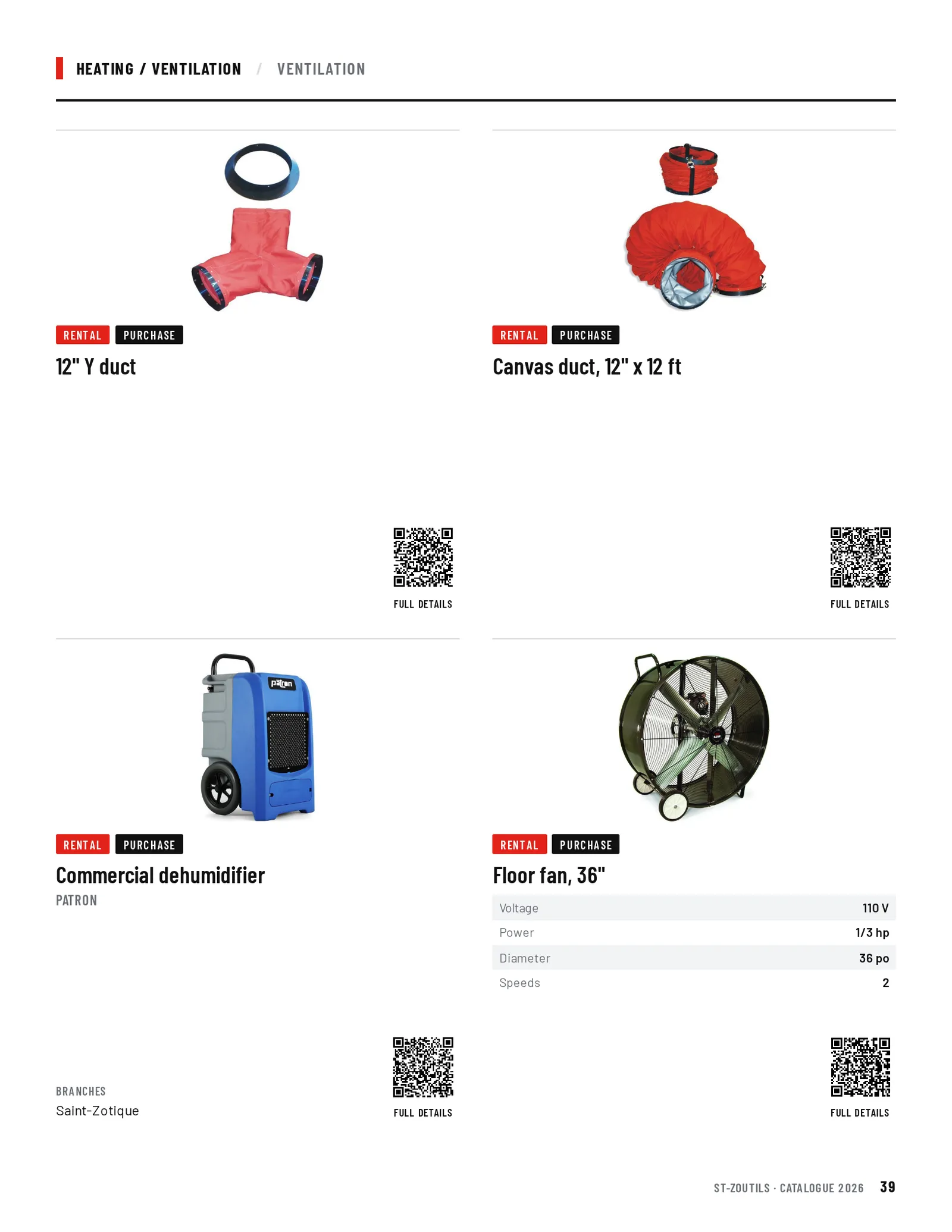 Heating / Ventilation: 4 tools