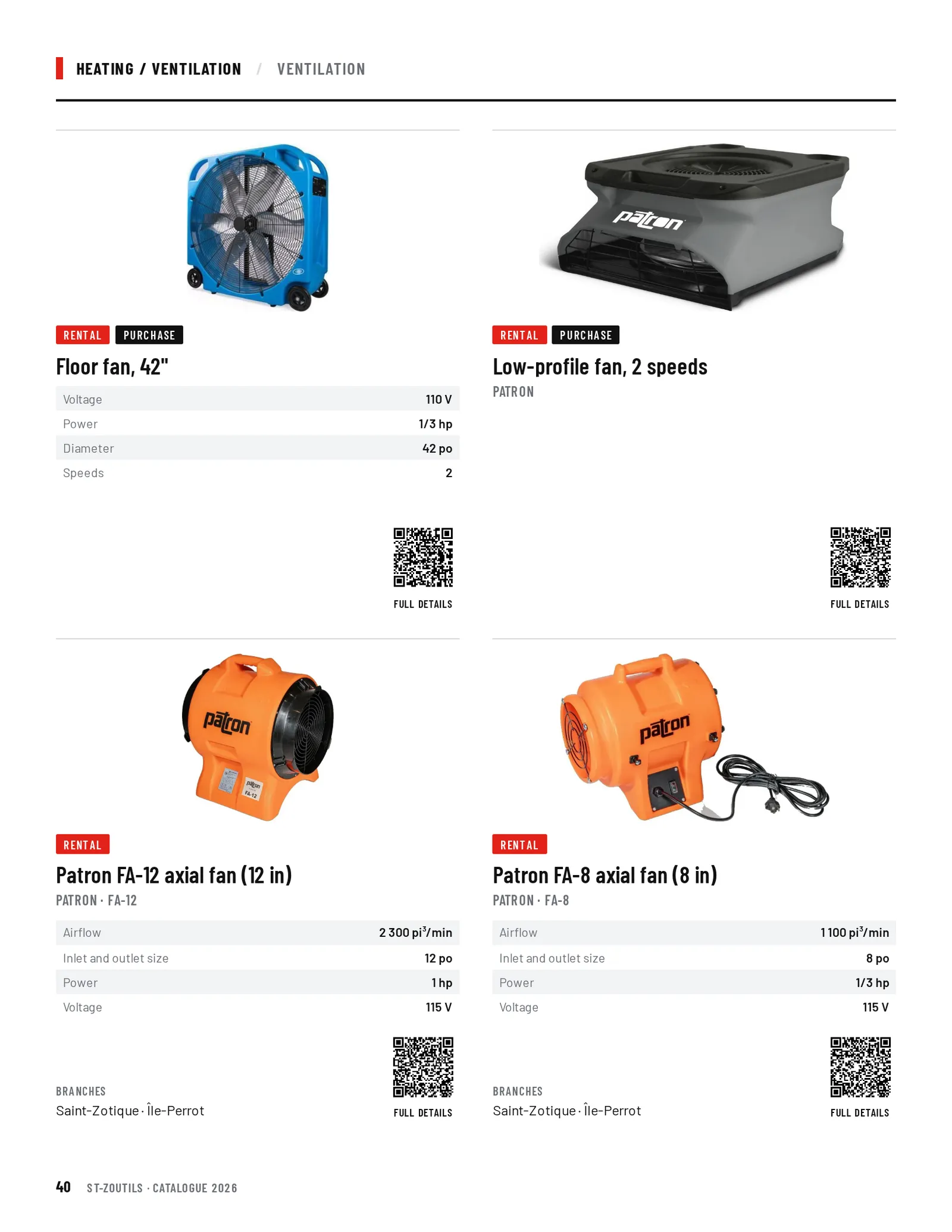 Heating / Ventilation: 4 tools