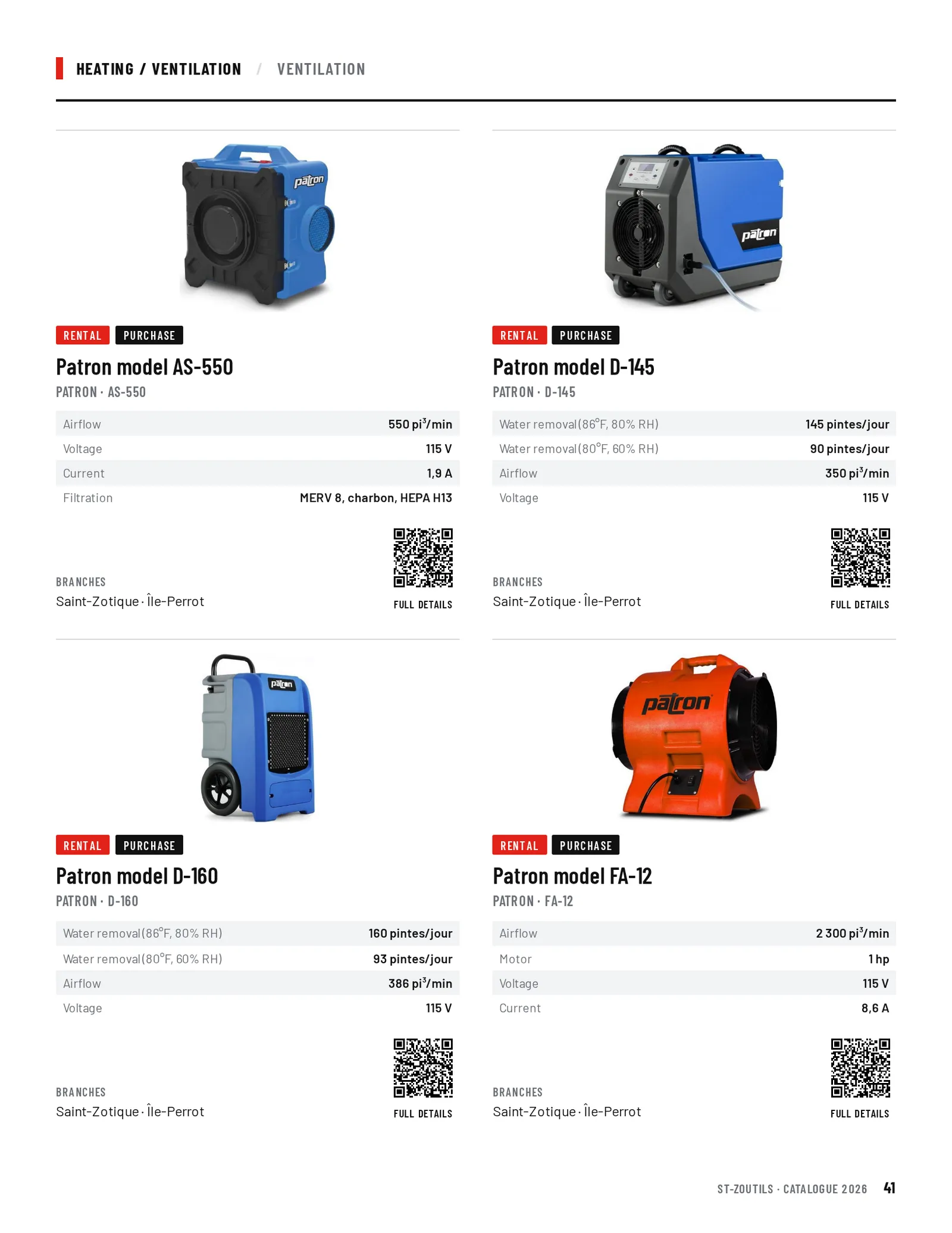 Heating / Ventilation: 4 tools