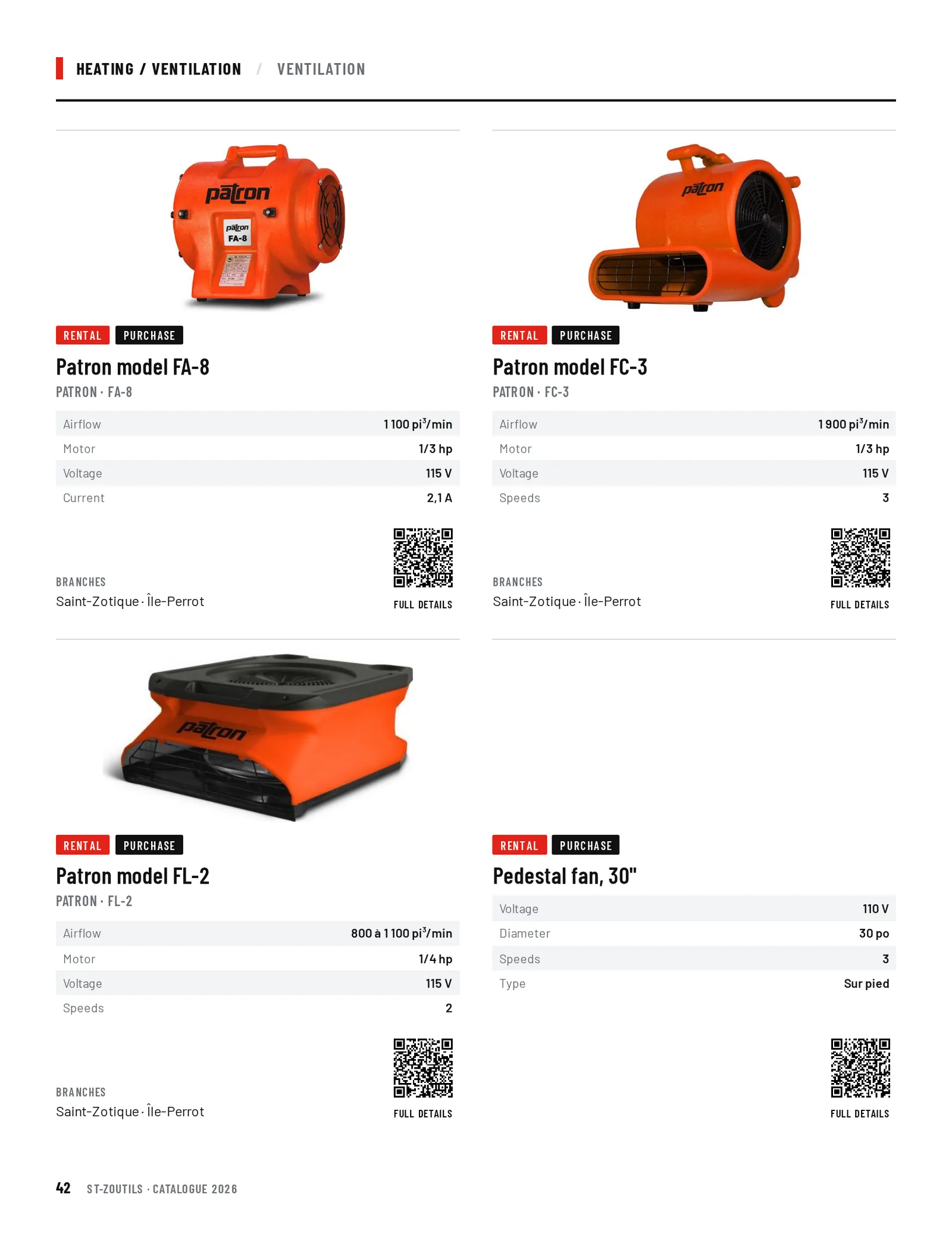 Heating / Ventilation: 4 tools