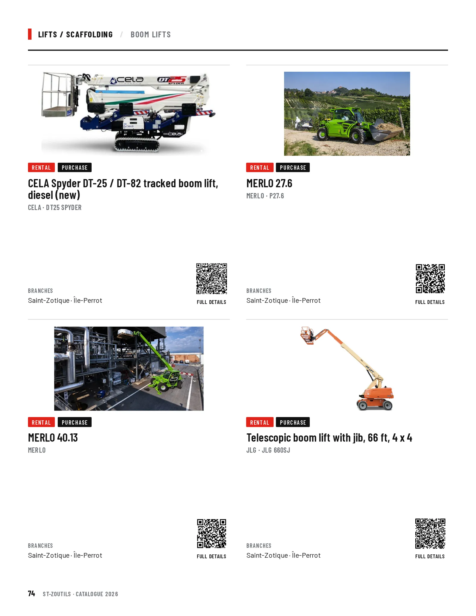 Lifts / Scaffolding: 4 tools