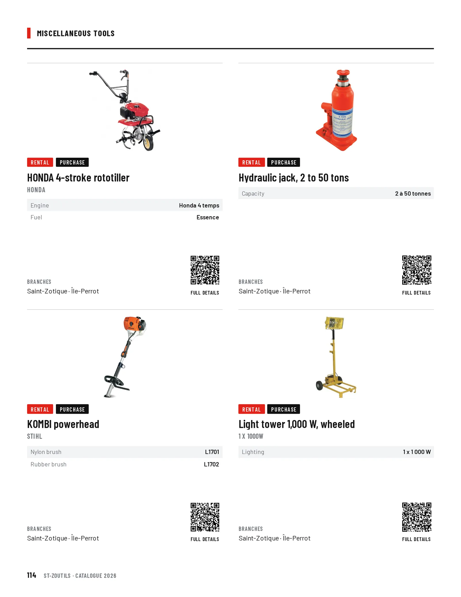 Miscellaneous Tools: 4 tools