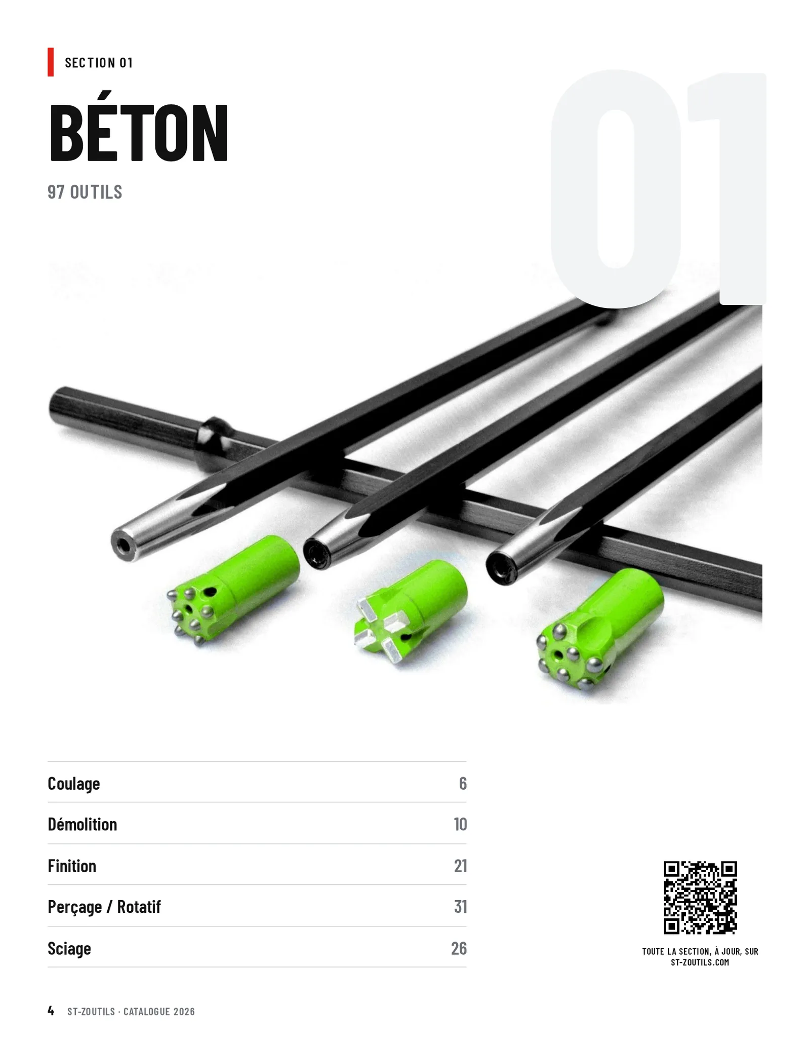 Ouverture de la section Béton