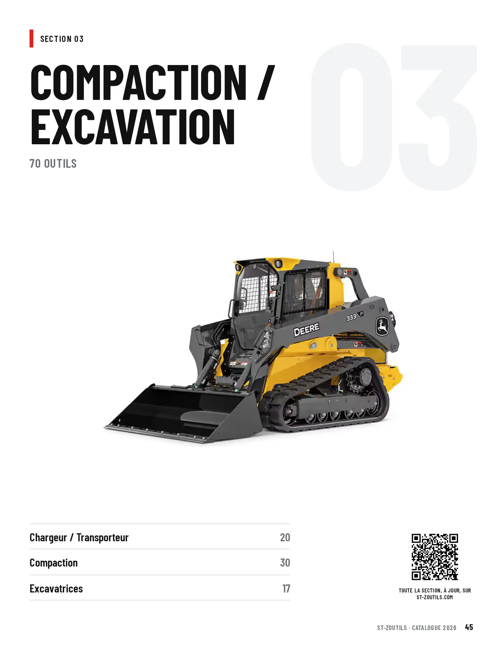 Ouverture de la section Compaction / Excavation