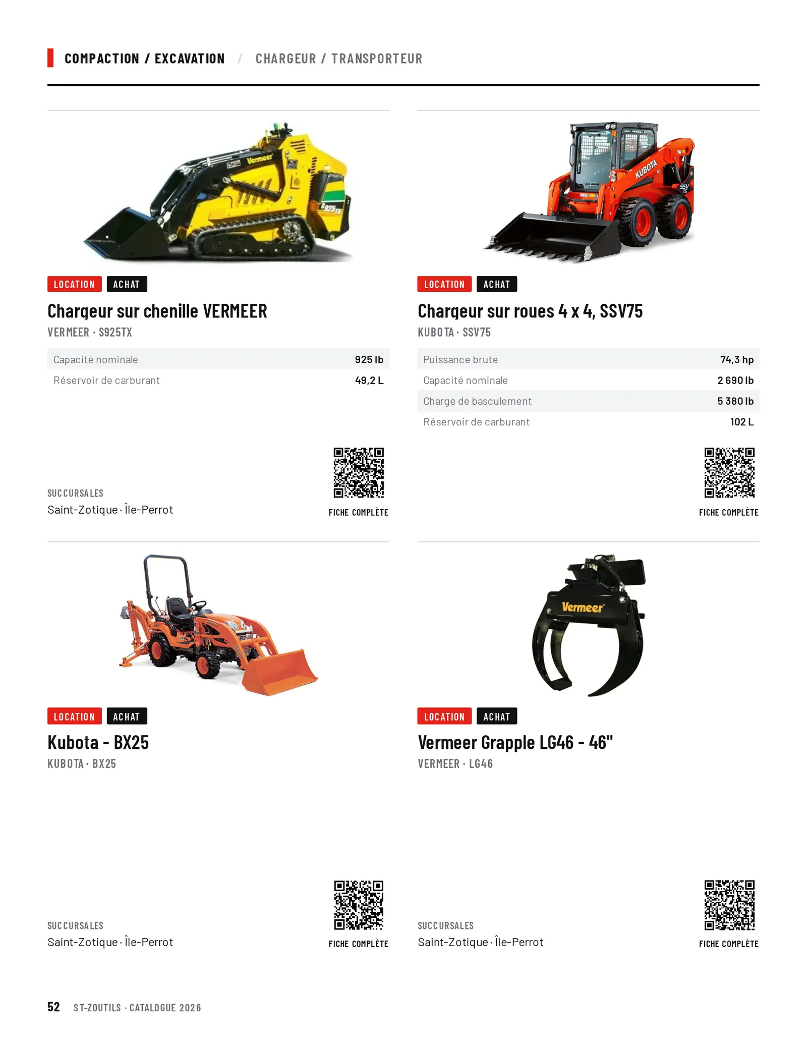 Compaction / Excavation : 4 outils