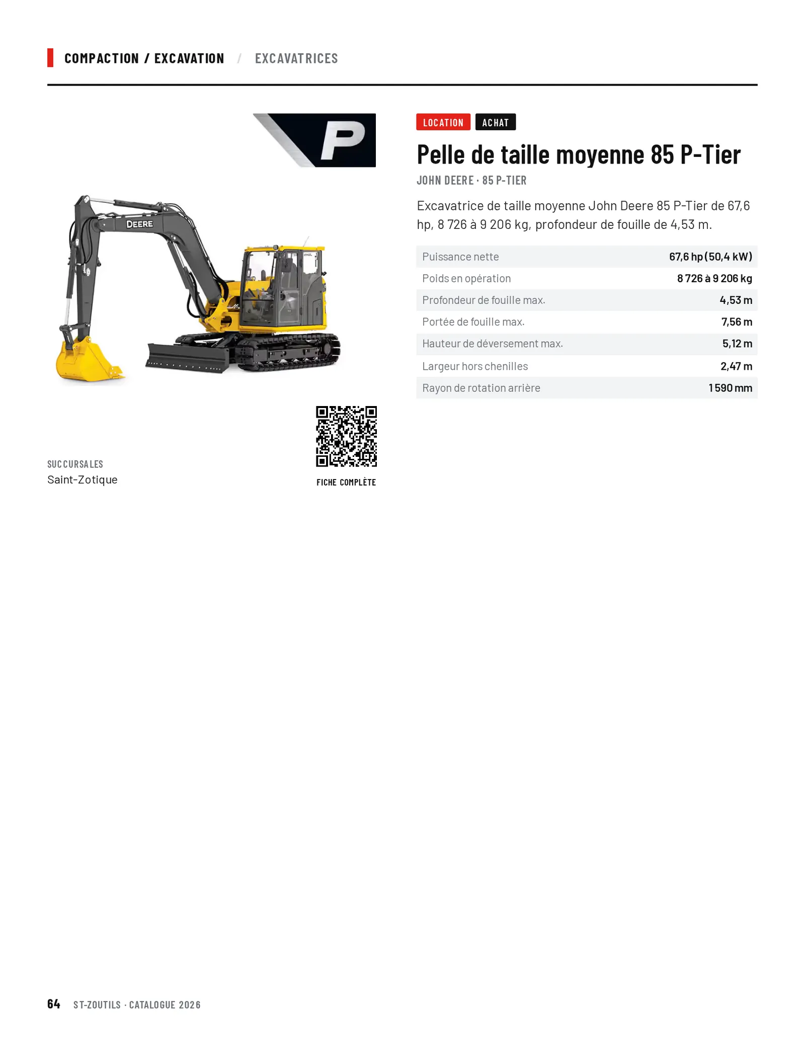 Compaction / Excavation : 1 outil