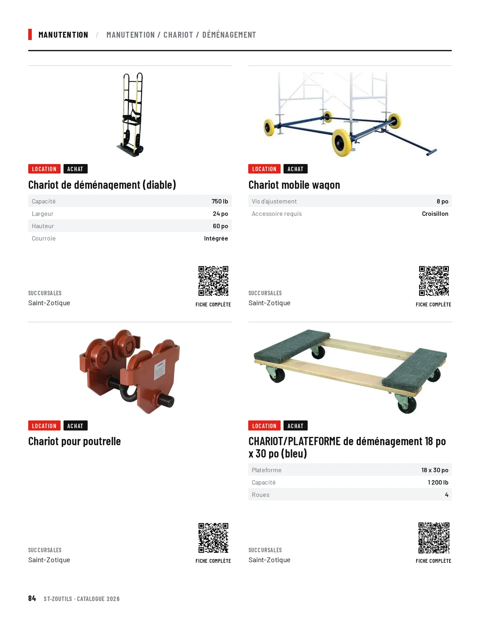 Manutention : 4 outils