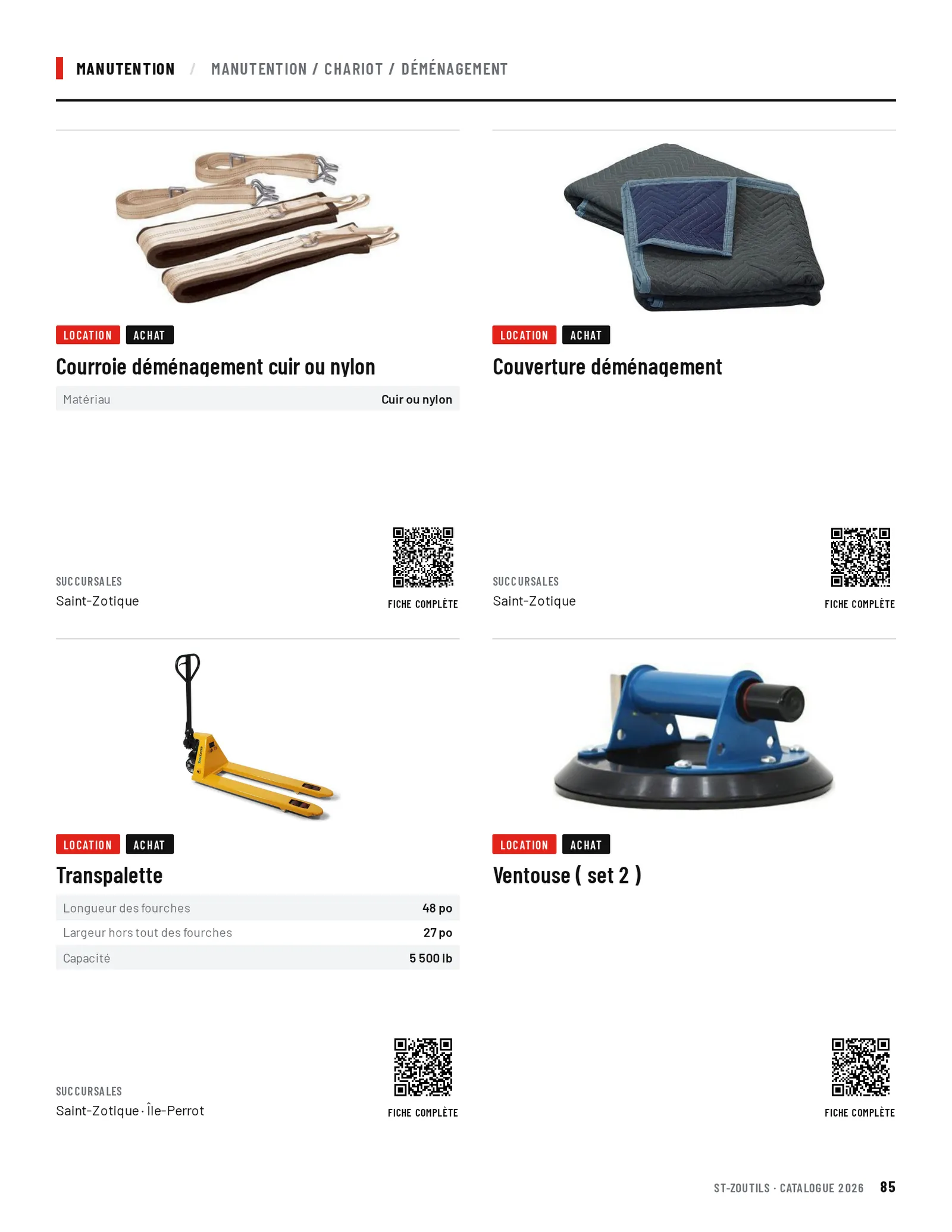 Manutention : 4 outils