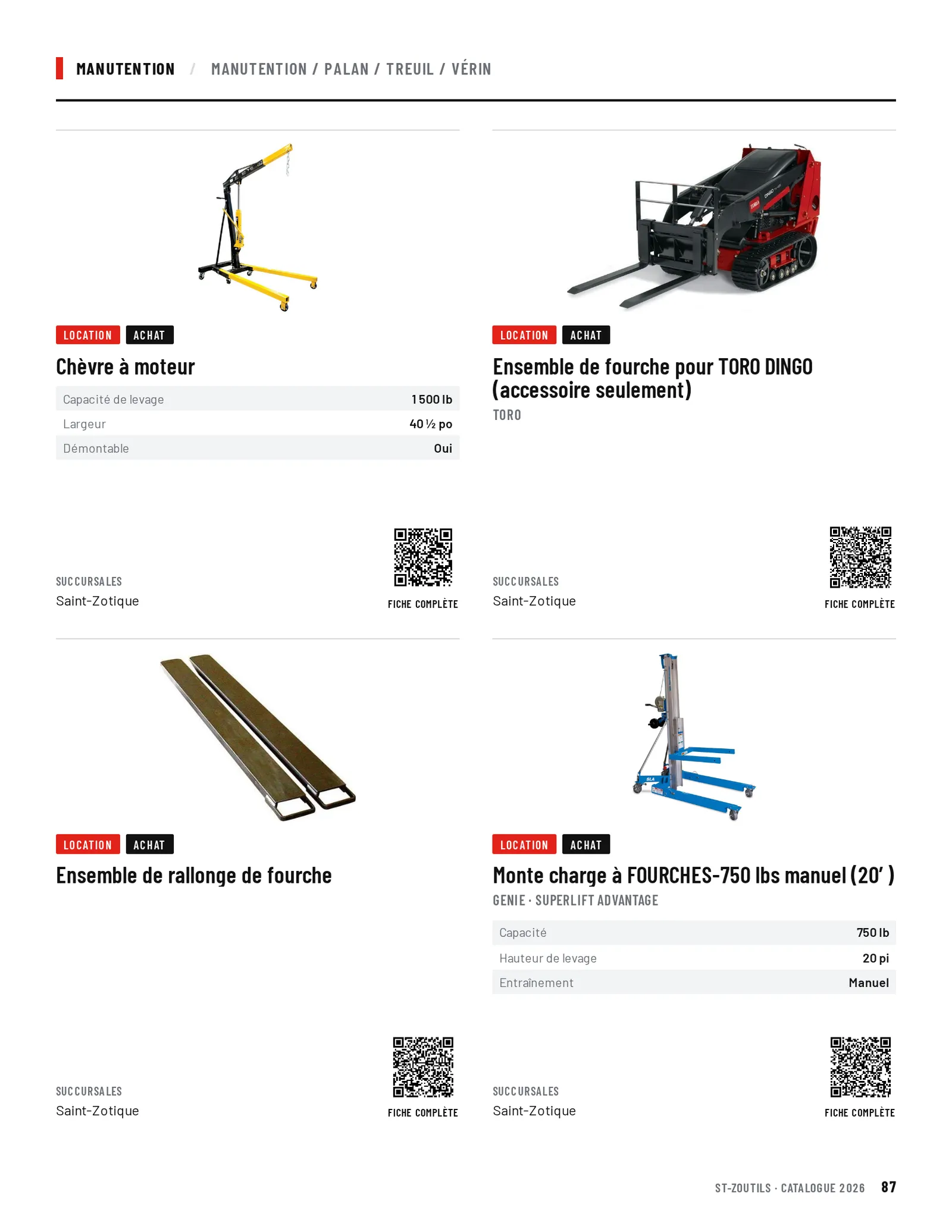 Manutention : 4 outils