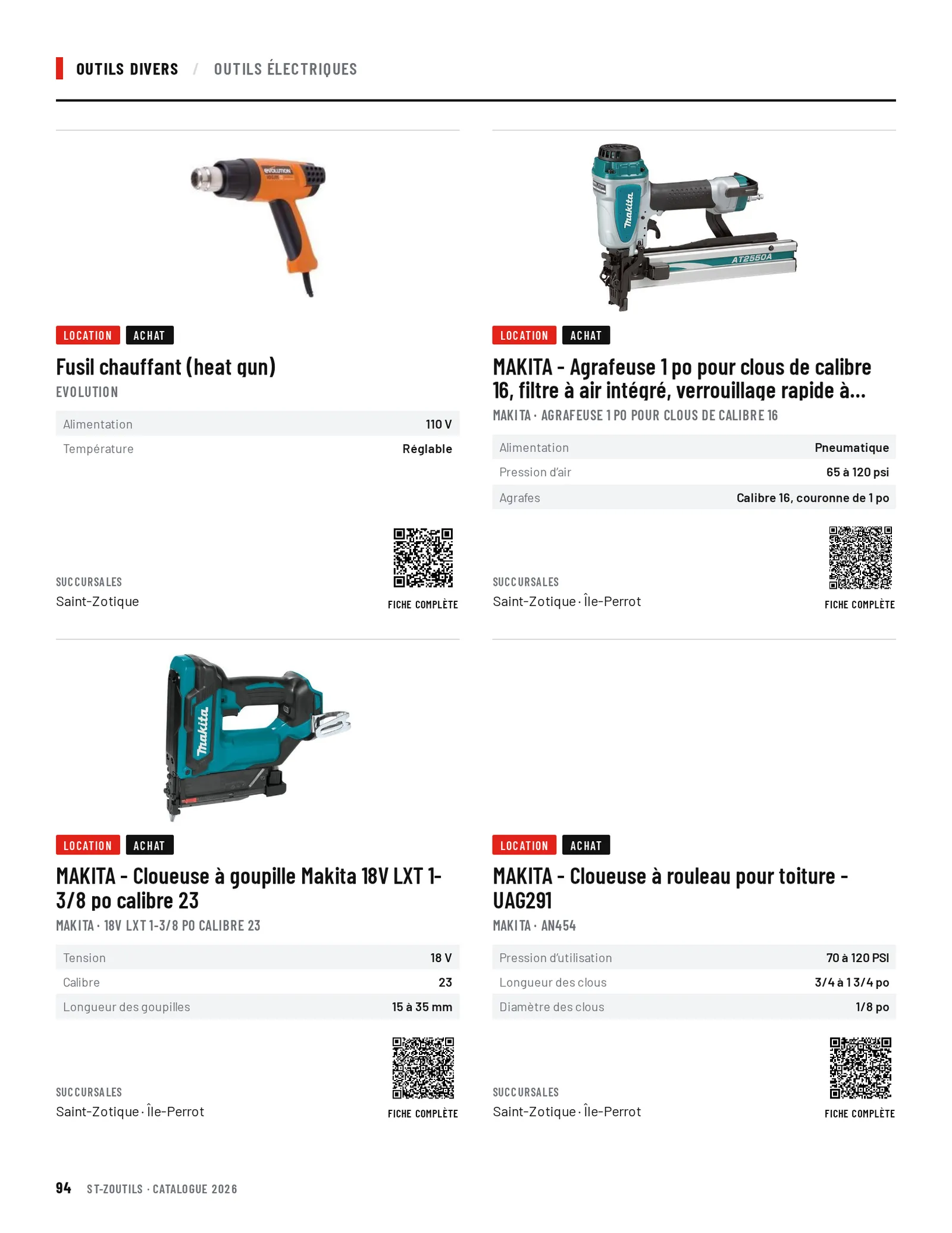 Outils divers : 4 outils