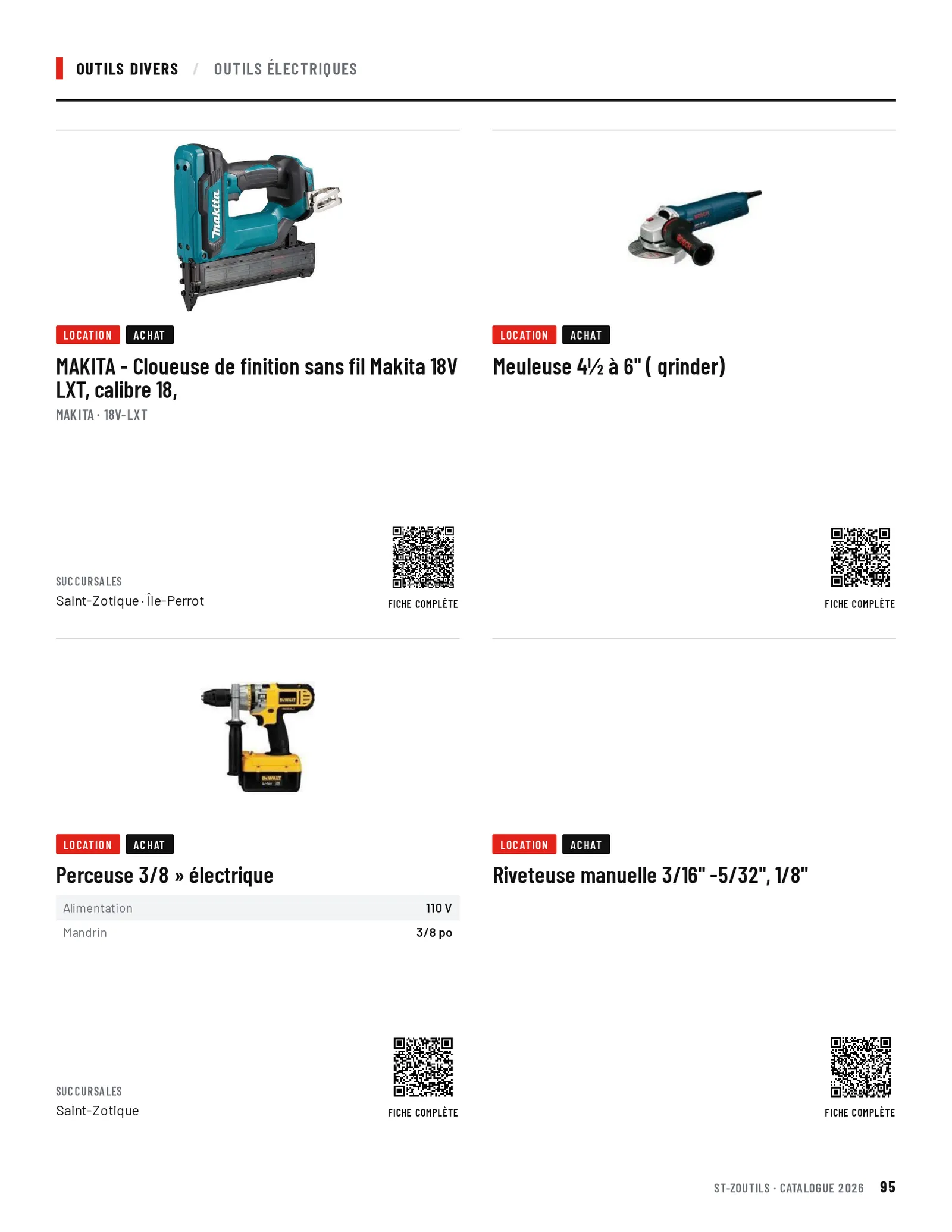 Outils divers : 4 outils