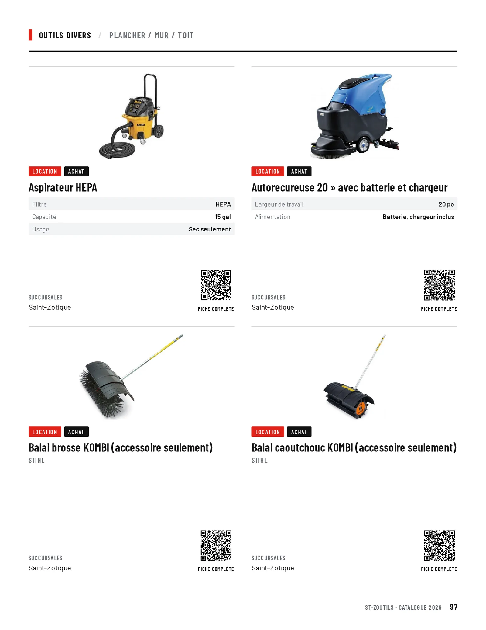 Outils divers : 4 outils