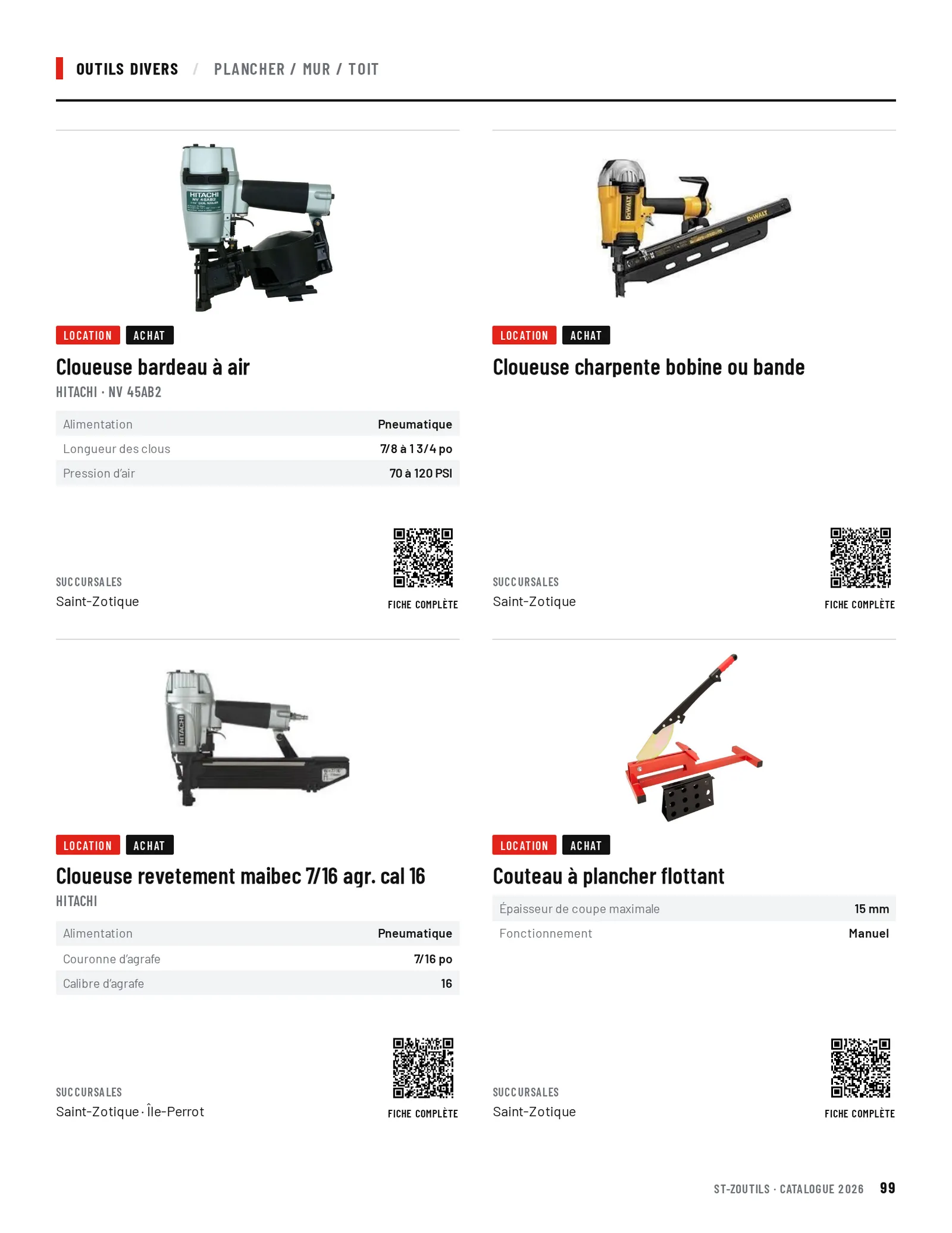 Outils divers : 4 outils