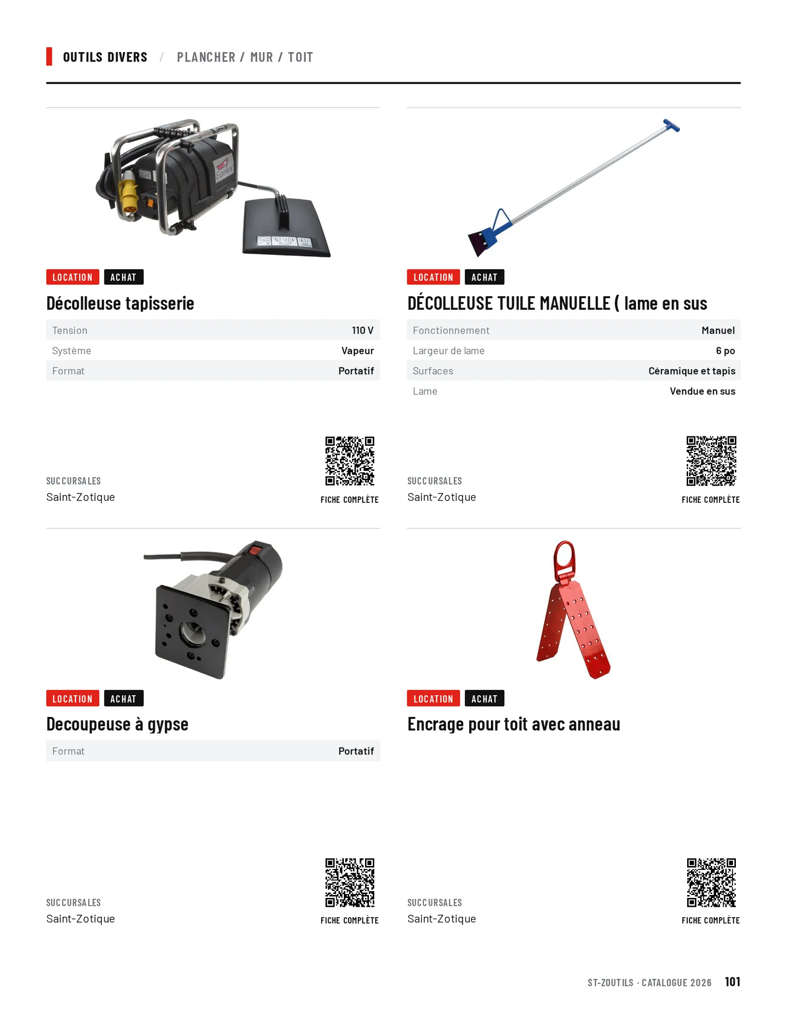 Outils divers : 4 outils