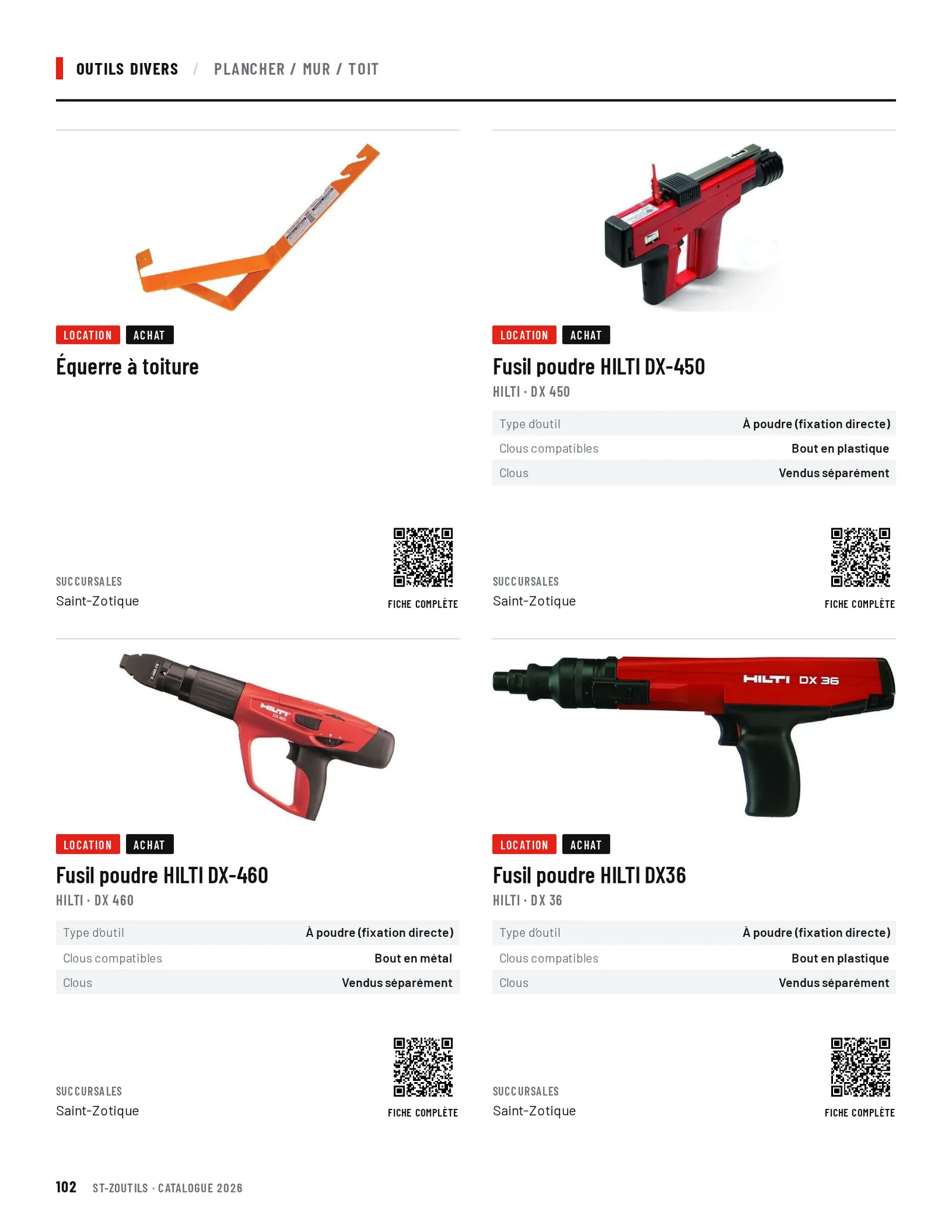 Outils divers : 4 outils