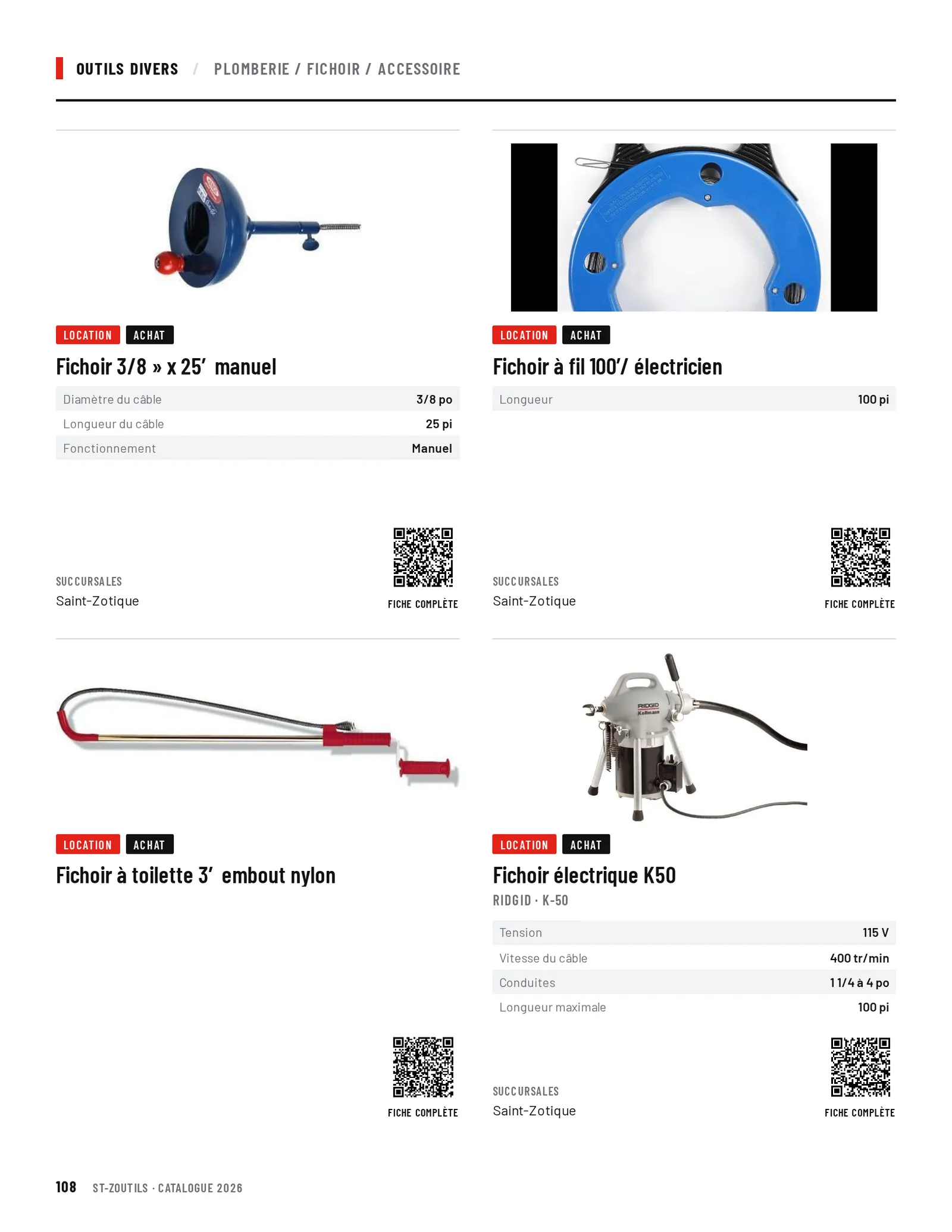 Outils divers : 4 outils