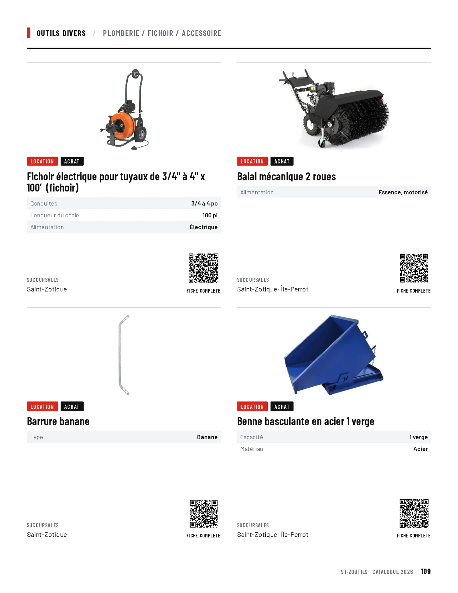 Outils divers : 4 outils