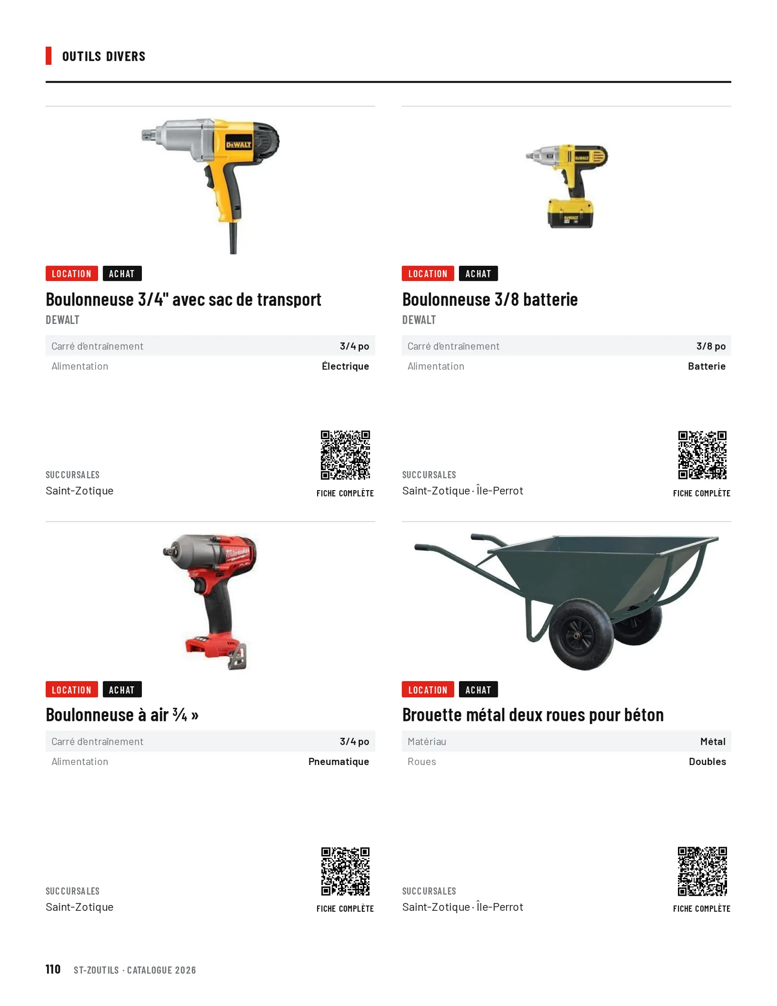 Outils divers : 4 outils