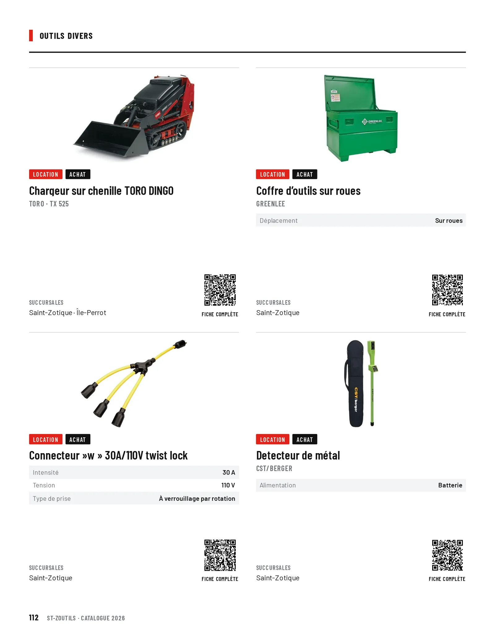 Outils divers : 4 outils