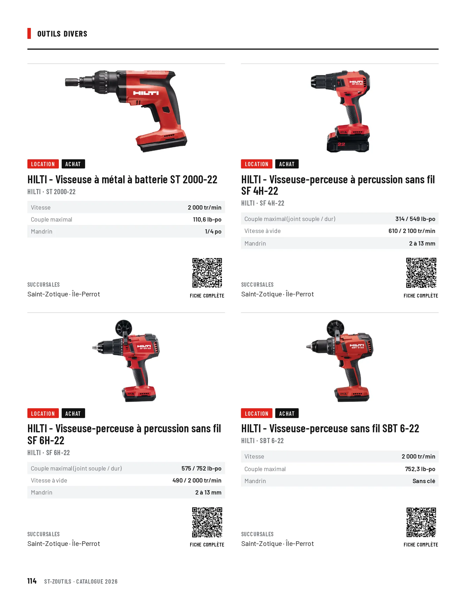 Outils divers : 4 outils