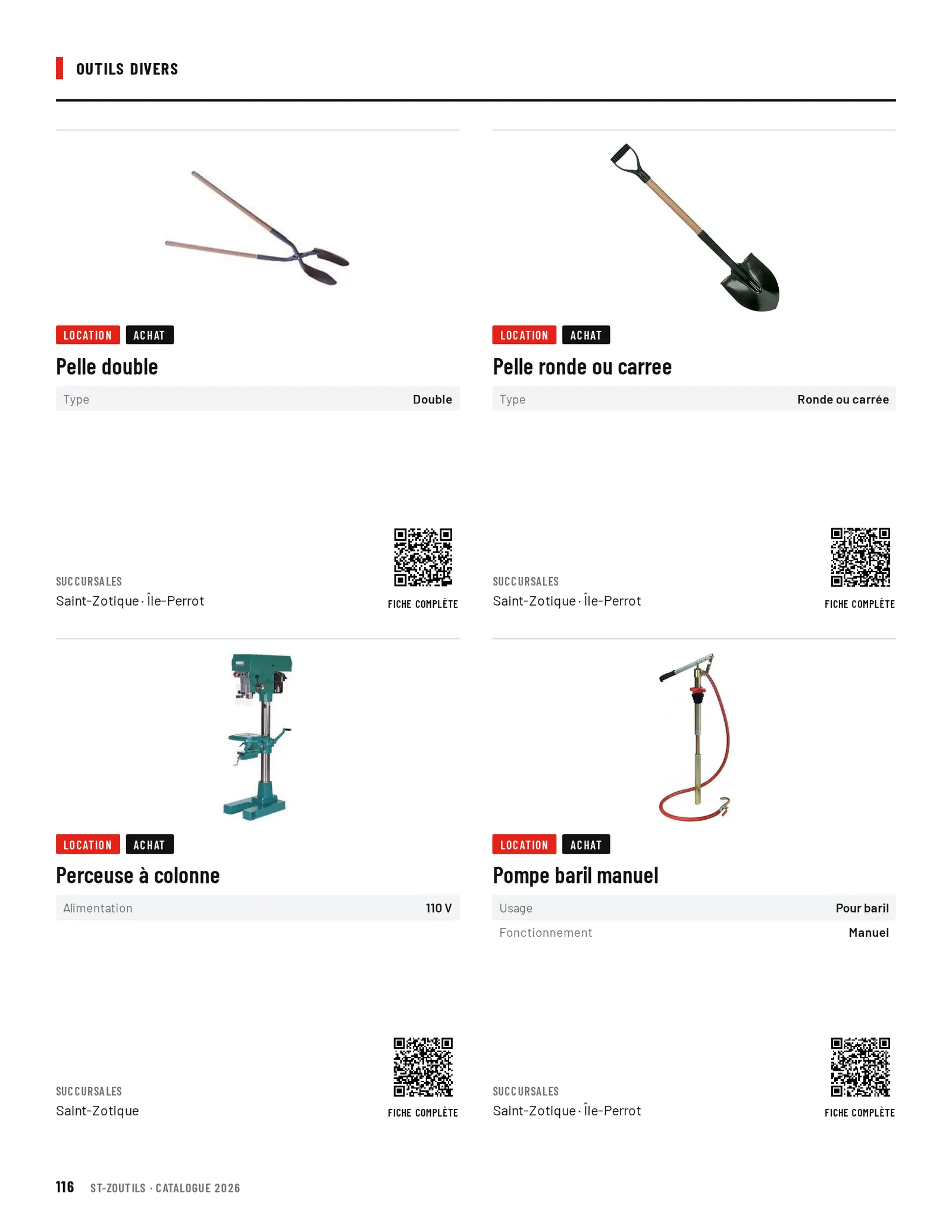 Outils divers : 4 outils