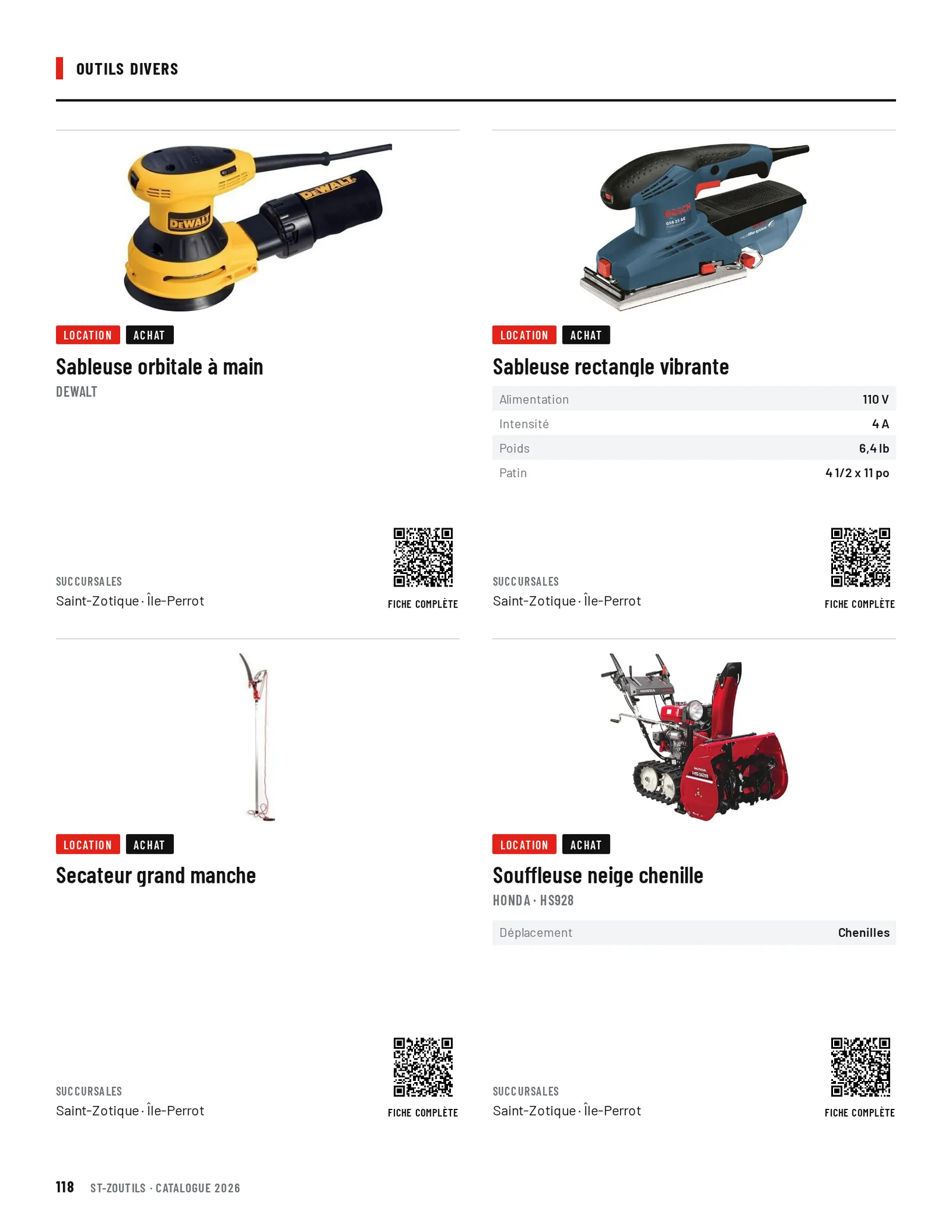 Outils divers : 4 outils