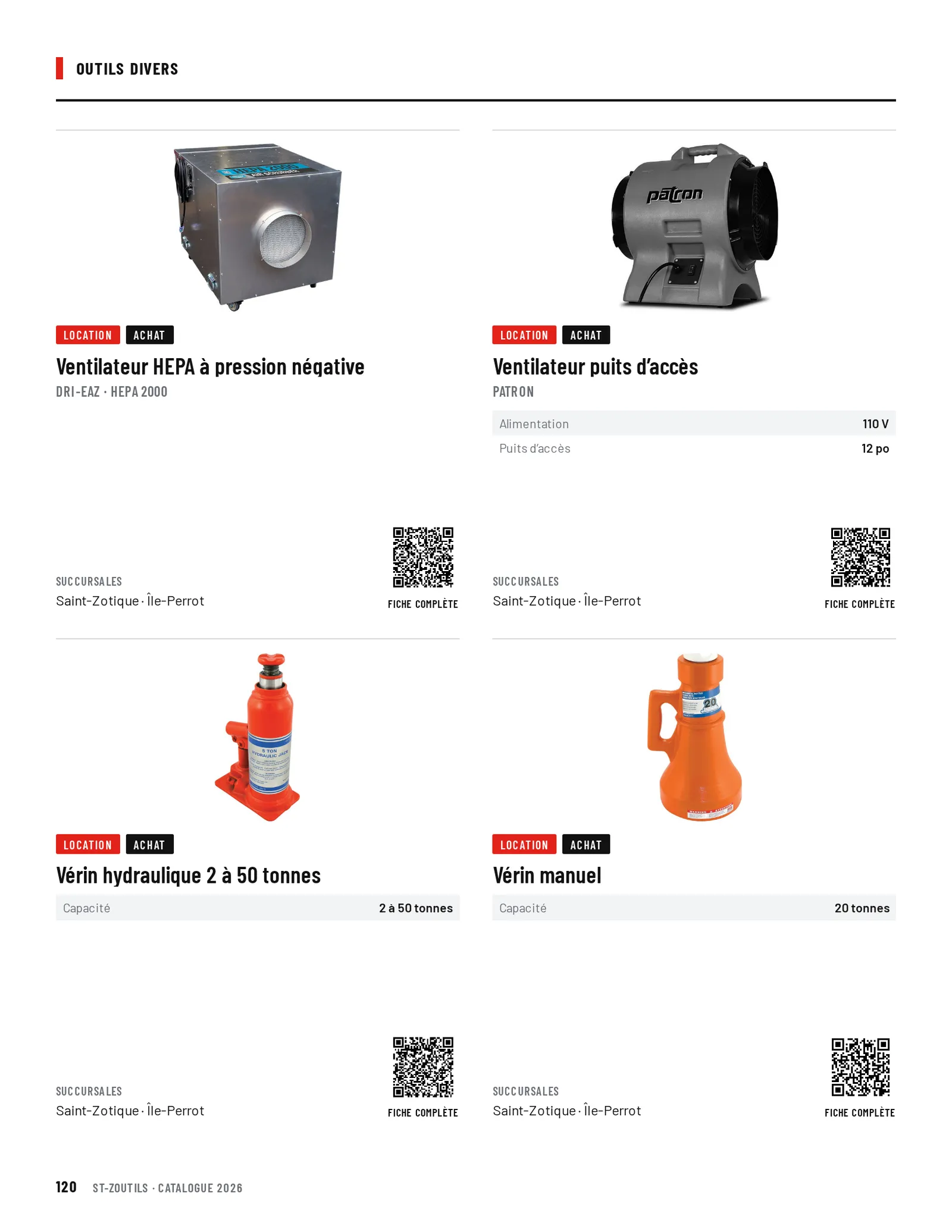 Outils divers : 4 outils