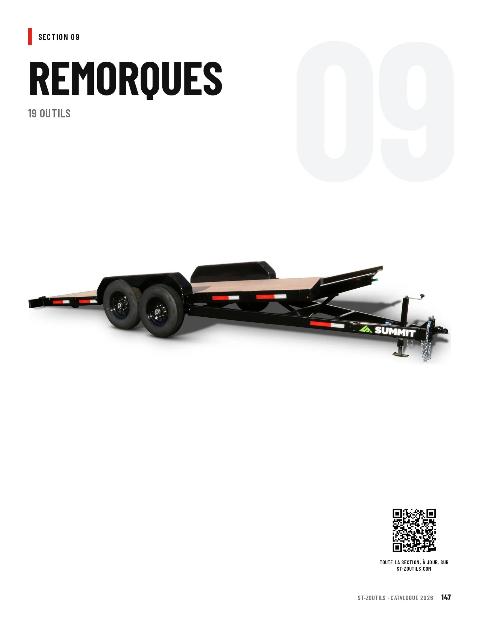 Ouverture de la section Remorques